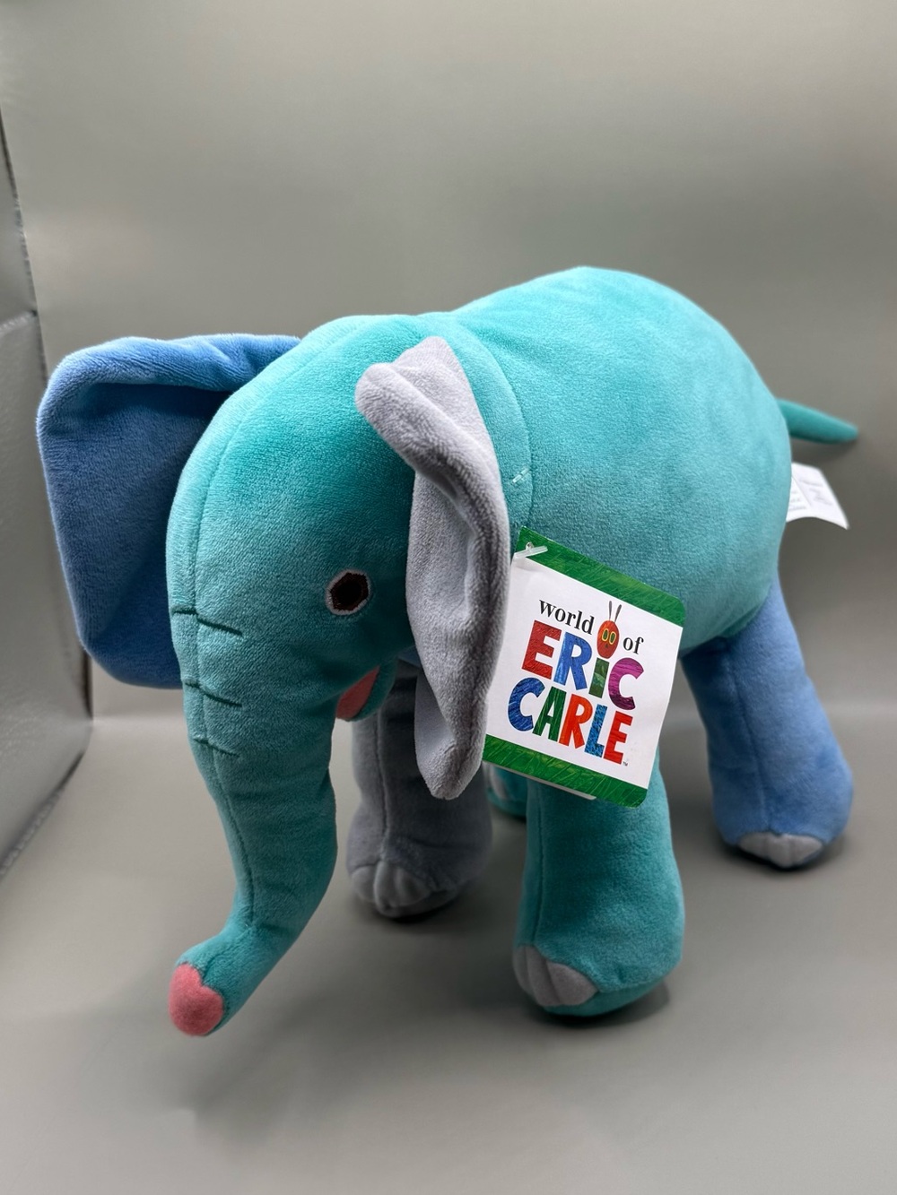 NWT Kohls Cares Eric Carle Elephant Plush Stuffed Animal Patchwork Multicolor
